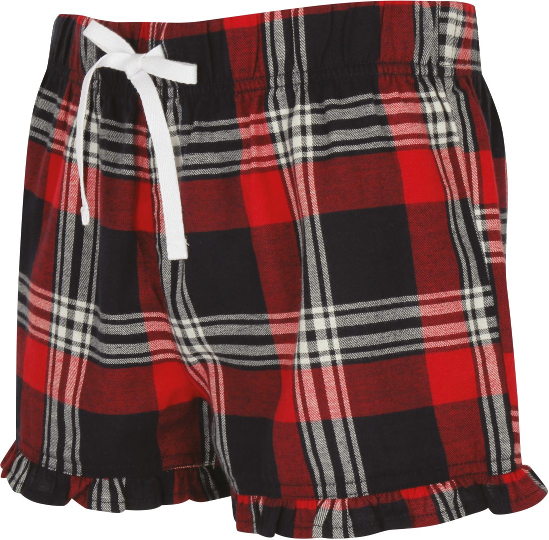 Short femme à motif tartan